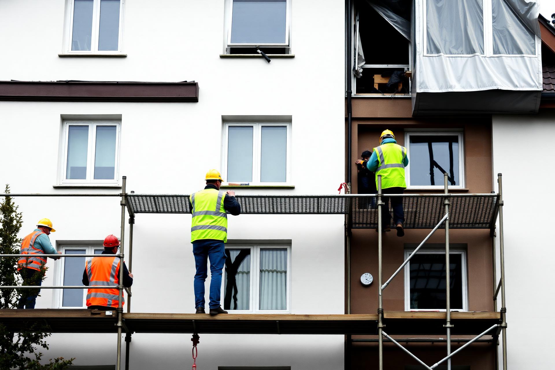 Pose de menuiserie extérieure dans une rénovation intérieure lumineuse en Suisse romande