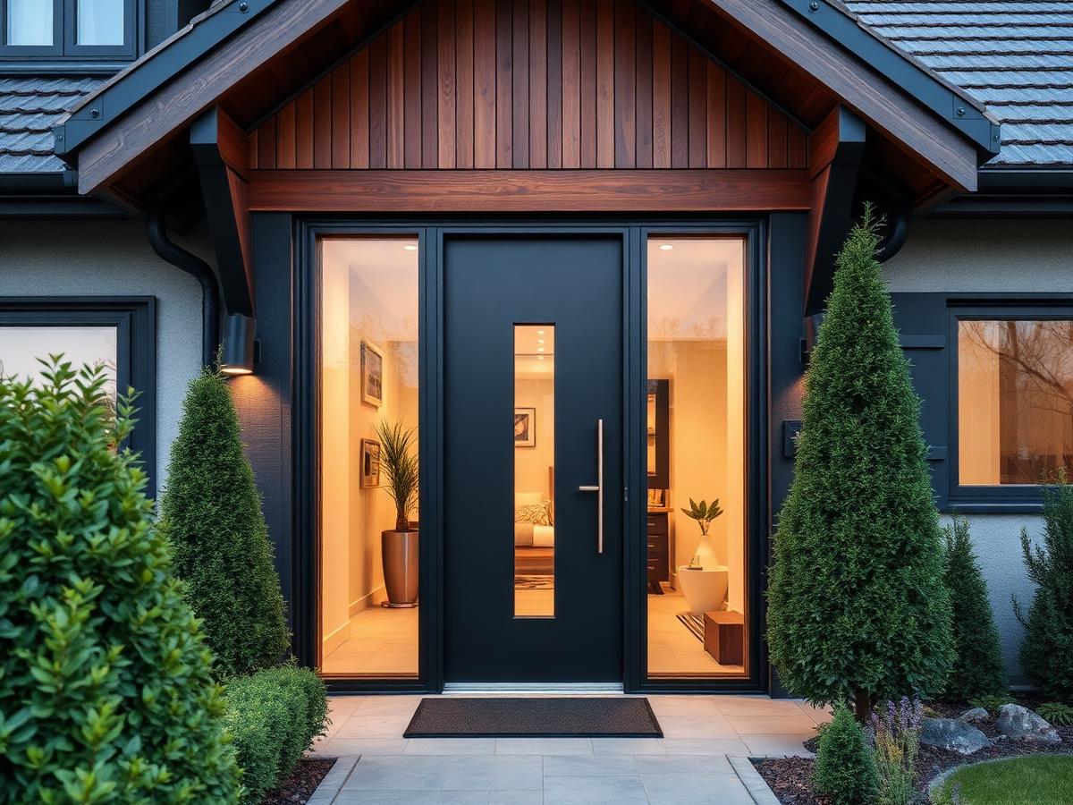 Porte d'entrée moderne sur mesure Genève